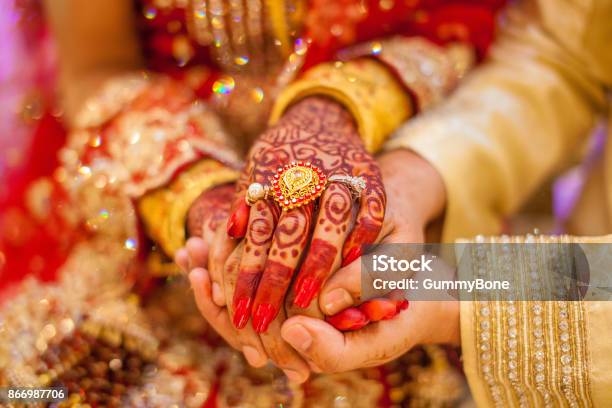 Indian Wedding Hands Stock Photo - Download Image Now - Culture of India, Wedding, India