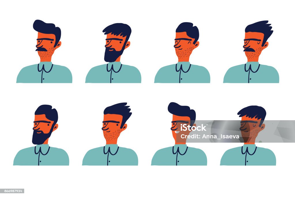Cartoon Face Set Stock Illustration - Download Image Now - Avatar, Human  Face, Adult - iStock