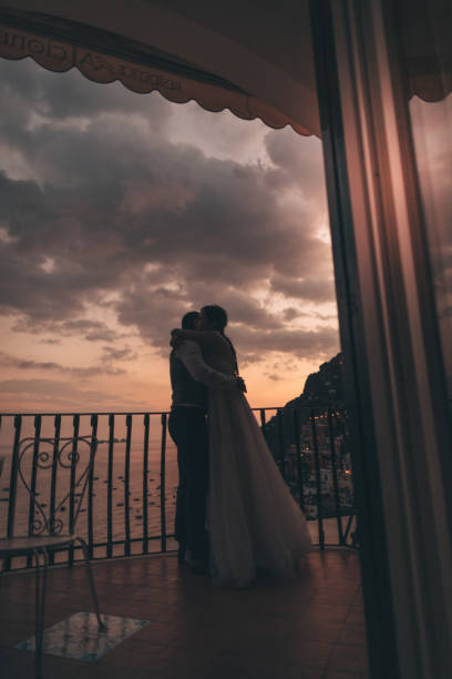 istock Married couple in a romantic place 866994338
