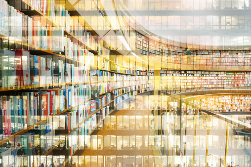 Round library (Public Library of Stockholm, Observatorielunden). Design based on # and #