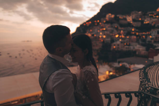 istock Married couple in a romantic place 866995326