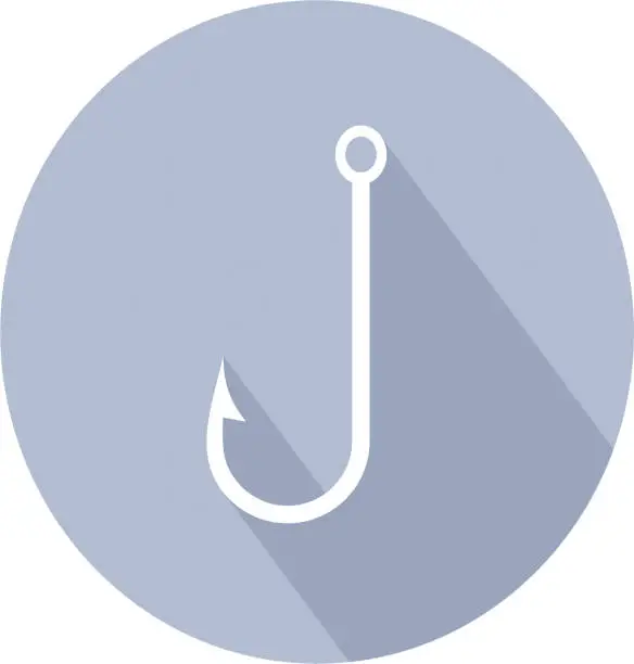 Vector illustration of fish hook icon