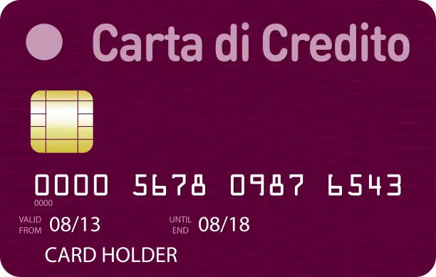 Vector illustration of Plastic Credit Card