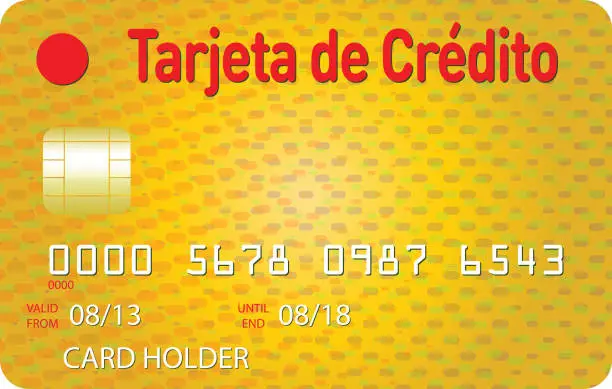 Vector illustration of Plastic Credit Card