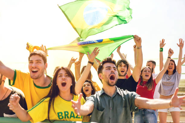 istock Brazilian fans at stadium supporting their team 867009868