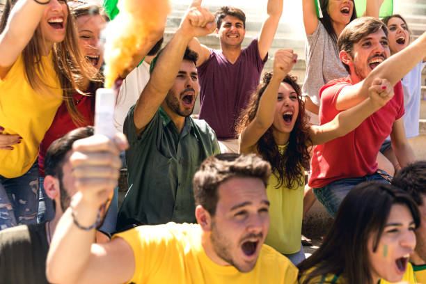 istock Brazilian fans at stadium supporting their team 867009898