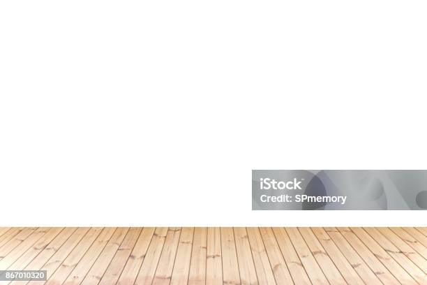 Isolated Wood Floor Wood Texture In Light Brown Color On White Background For Copy Space Stock Photo - Download Image Now