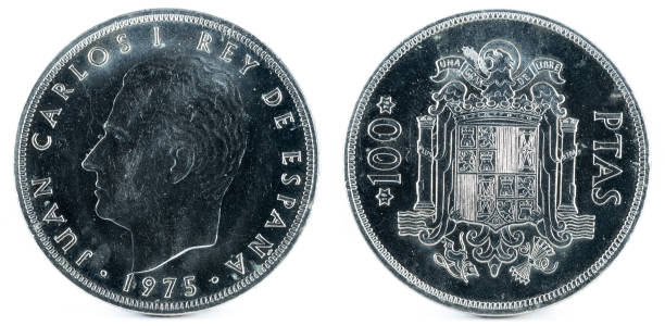 istock Old Spanish coin of 100 pesetas 867014966