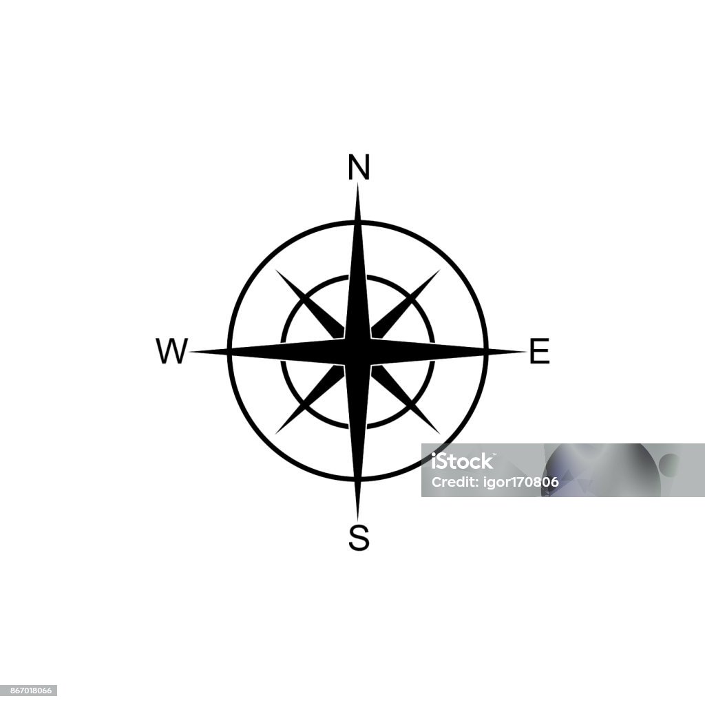 icon compass, navigation, direction icon compass, navigation, direction, road landmark fully editable vector image Navigational Compass stock vector