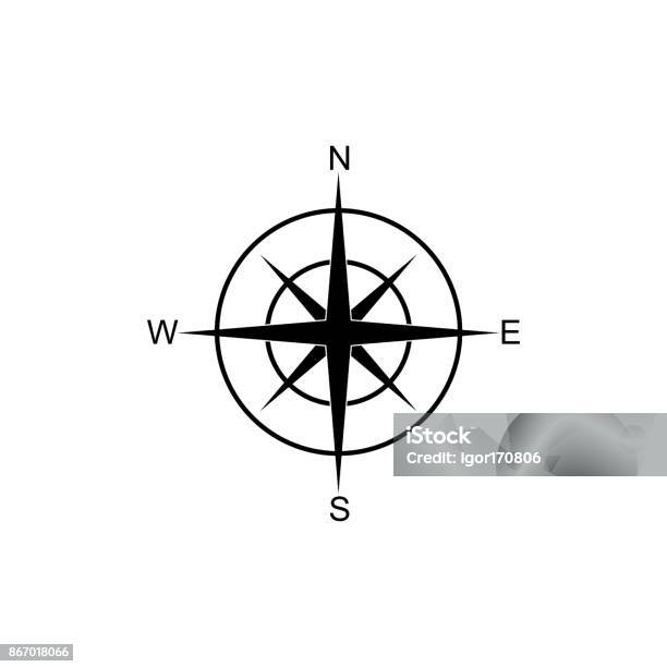 Icon Compass Navigation Direction Stock Illustration - Download Image Now - Navigational Compass, Direction, Icon Symbol