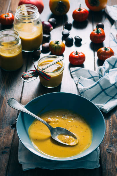 istock Chestnut and pumpkin soup 867038226