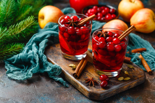 istock Glasses with hot punch for winter. Mulled wine 867043364