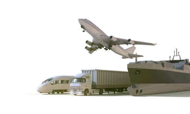 istock Logistics and transportation truck ,High speed train, Boat in freight cargo plane on isolate Background 867052868