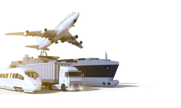 istock Logistics and transportation ,truck ,High speed train, Boat and plane on isolate Background 867052876