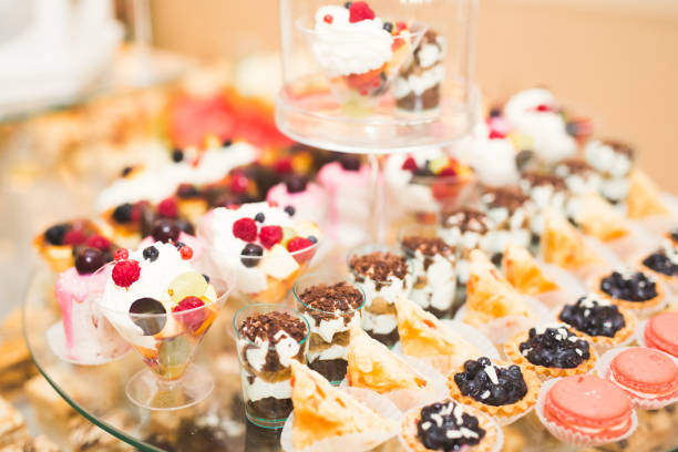 istock Different kinds of baked sweets on a buffet 867062102