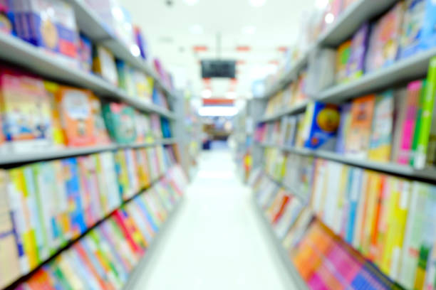 istock Abstract blured books in the bookstore background, interior for background 867071530