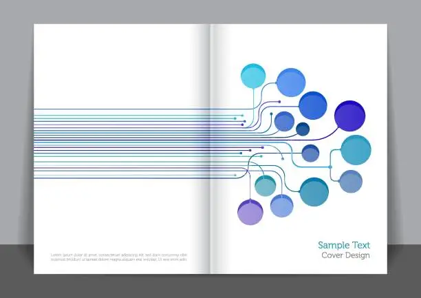 Vector illustration of Digital Lines Cover design