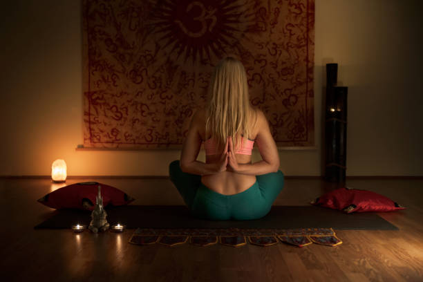 istock Girl doing yoga 867090488