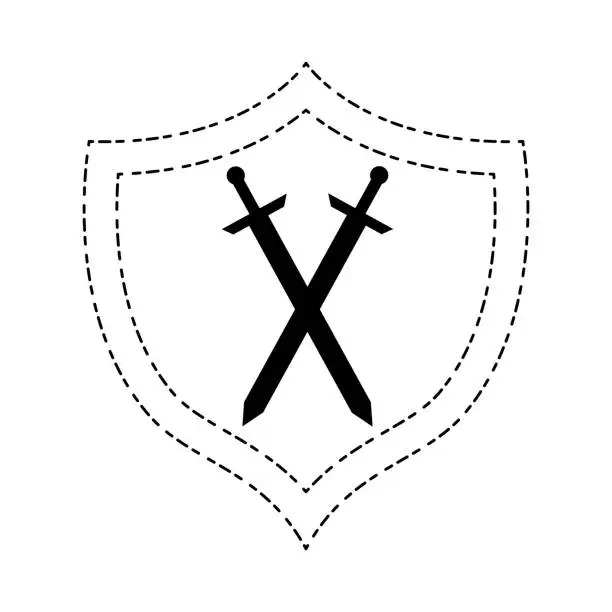 Vector illustration of shield icon image