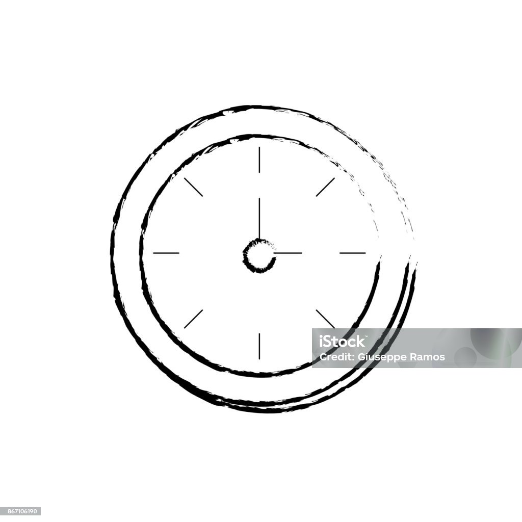 Clock Photo Figure Figure Round Wall Clock Object To Know The Time Stock Illustration ...