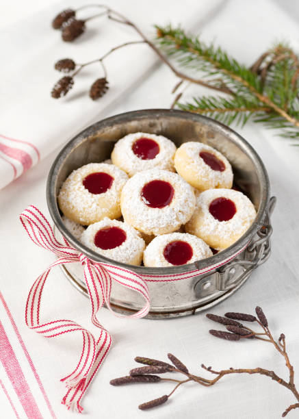 istock Homemade christmas cookies with raspberry jam. 867113452