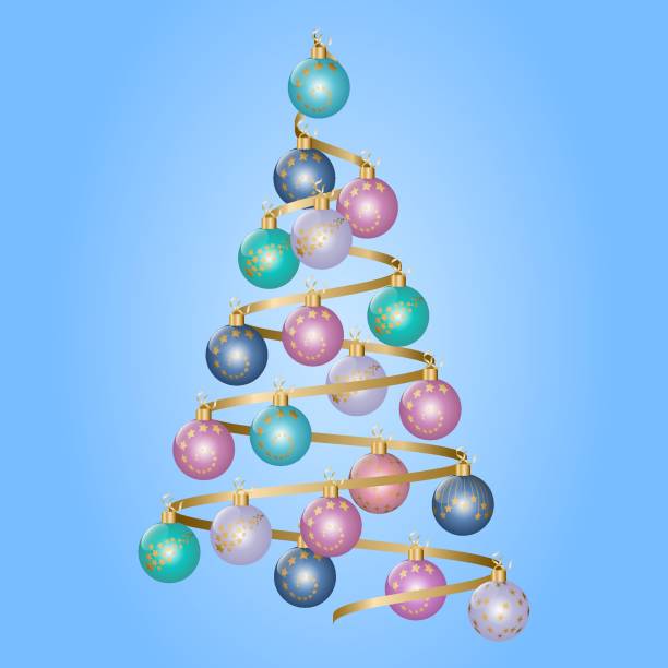 istock Christmas tree decorated colorful christmas balls 867120760