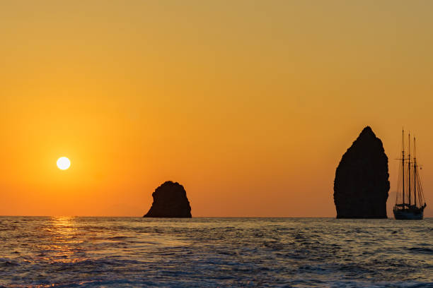 istock lonely rocks in sea between lipari and volcano, Sicily 867121394