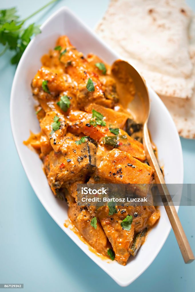 Massam curry  - southern Thai curry with vegetables and spices Curry - Meal Stock Photo