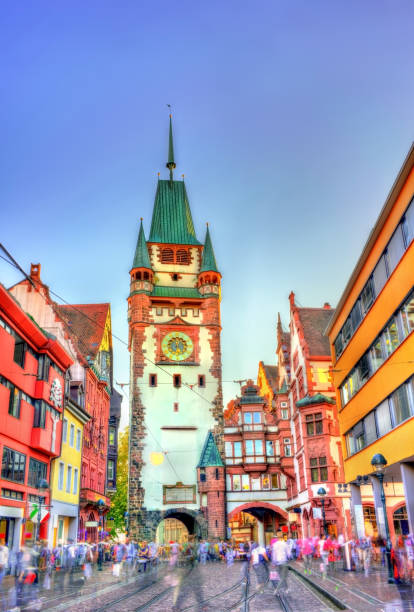The Martinstor, the Martin's Gate in Freiburg im Breisgau - Baden-Wurttemberg, Germany