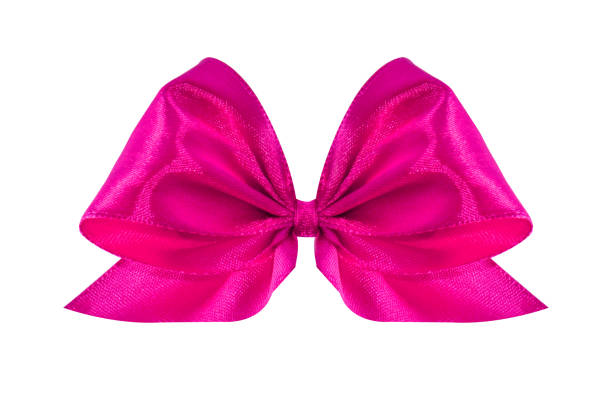 istock Pink satin gift bow. Ribbon. Isolated on white. 867141890
