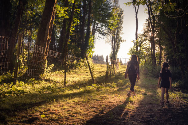 istock Mother and daughter hiking through Oregon forest 867142700