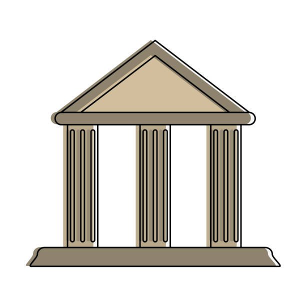 древнегреческое изображение иконы здания - pedestal column greek culture washington dc stock illustrations