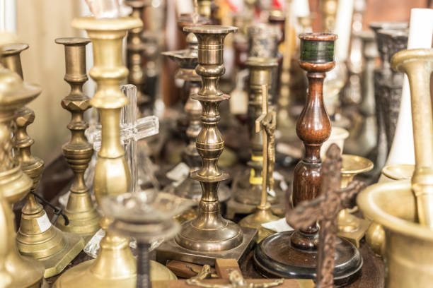 istock Table of candlesticks with singular focus 867159928
