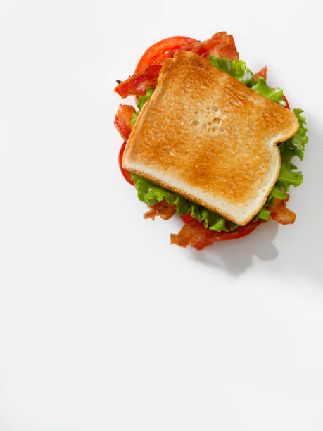 toasted blt sandwich - take out food fast food vertical tomato imagens e fotografias de stock