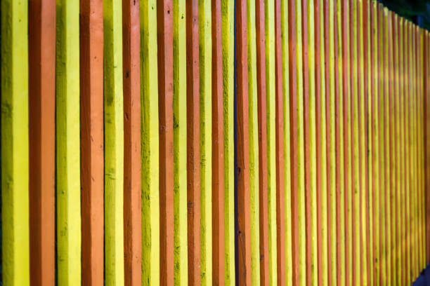 istock Multicolored Wooden Fence 867186834