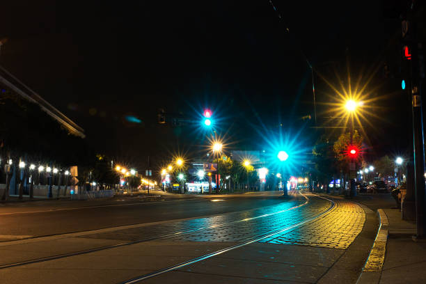 istock Street railway at night, San Francisco. 867189512
