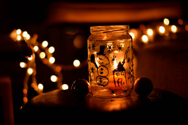 istock Festive warm bokeh with sparkling Christmas lights 867192290