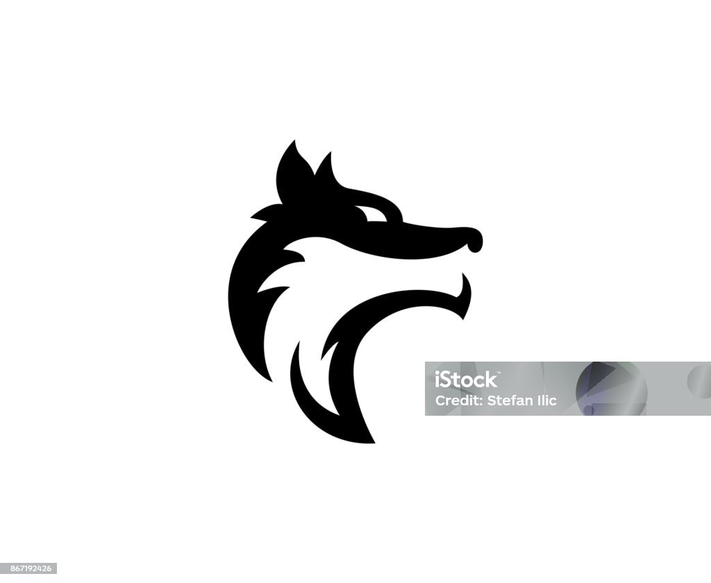Icono de lobo - arte vectorial de Lobo libre de derechos