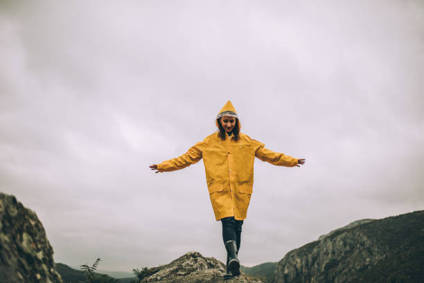 istock Cute hiker woman on mountain 867195894