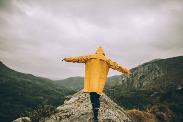 istock Girl on rainy day in nature 867195946
