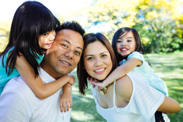 istock Happy family of four 867196616