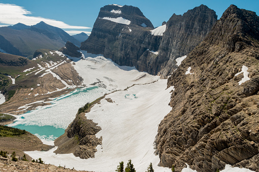 Grinnell and Salamander Glaciers from the Highline Trail in Glacier National Park, Montana