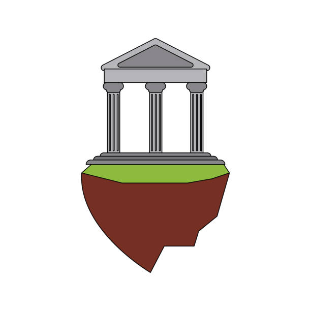 древнегреческое изображение иконы здания - pedestal column greek culture washington dc stock illustrations
