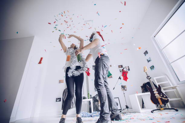 istock Couple party for christmas 867207044