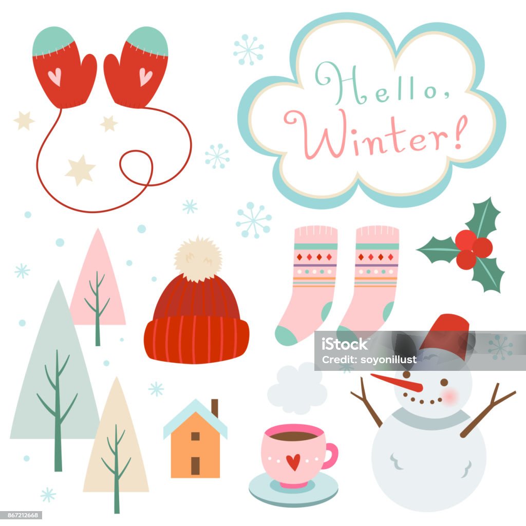Winter Program Vector Vector Elements For Winter Design Stock Illustration - Download Image ...