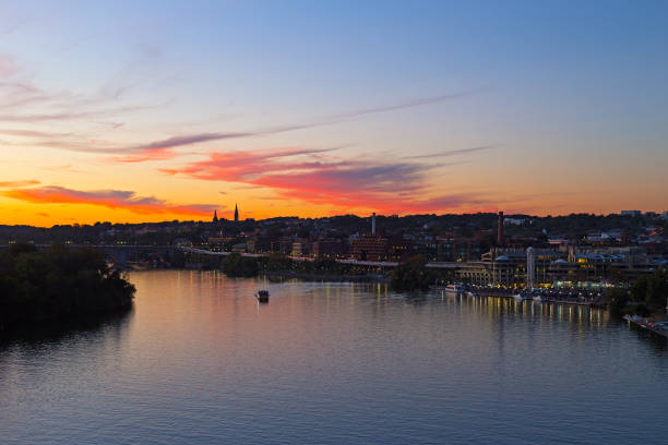 istock Beautiful sunset over Georgetown waterfront, Washington DC, USA. 867238482