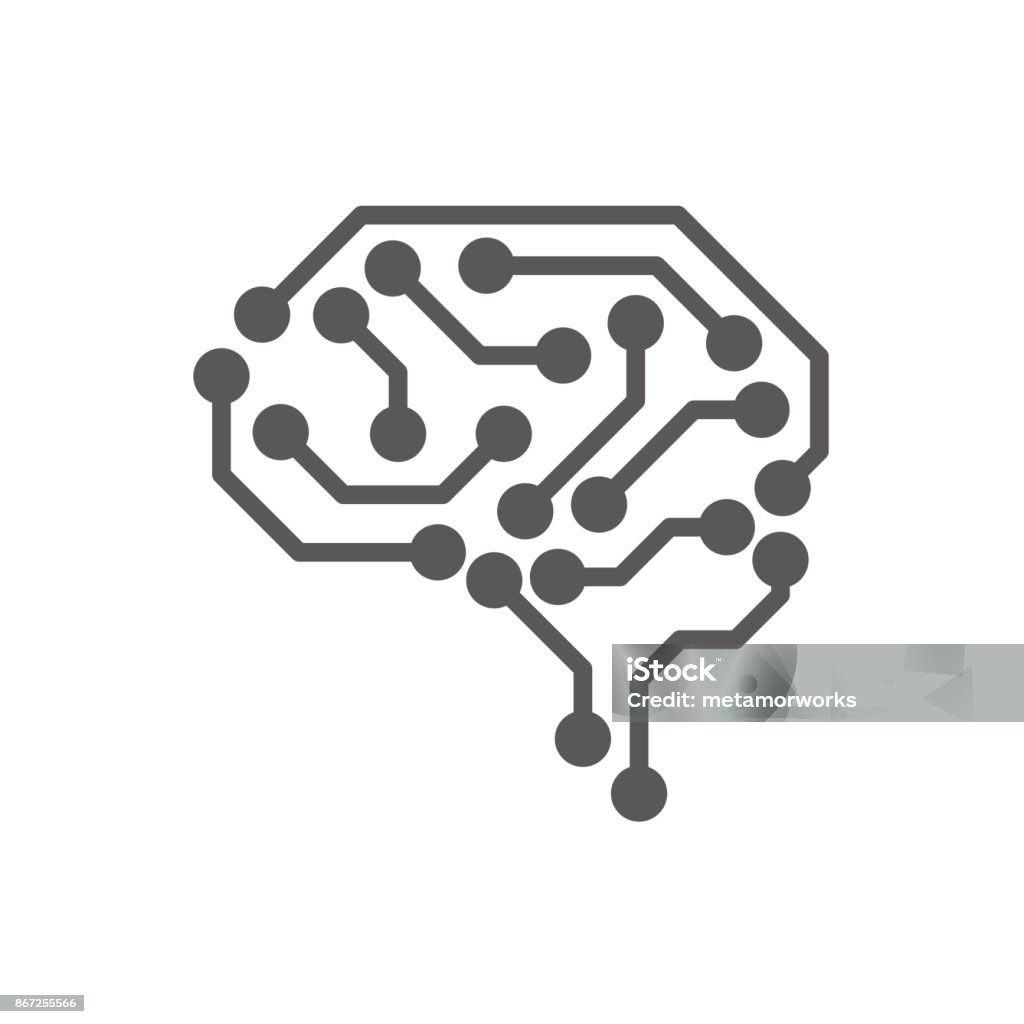 AI (artificial intelligence) icon set. Artificial Intelligence stock vector