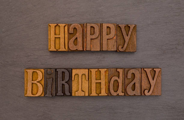 istock Happy Birthday Spelled in Type Set 867256316