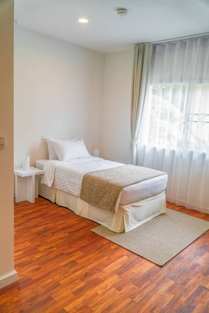 istock Modern bedroom interior in the evening 867256400