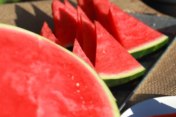istock Ripe watermelon slices 867256450